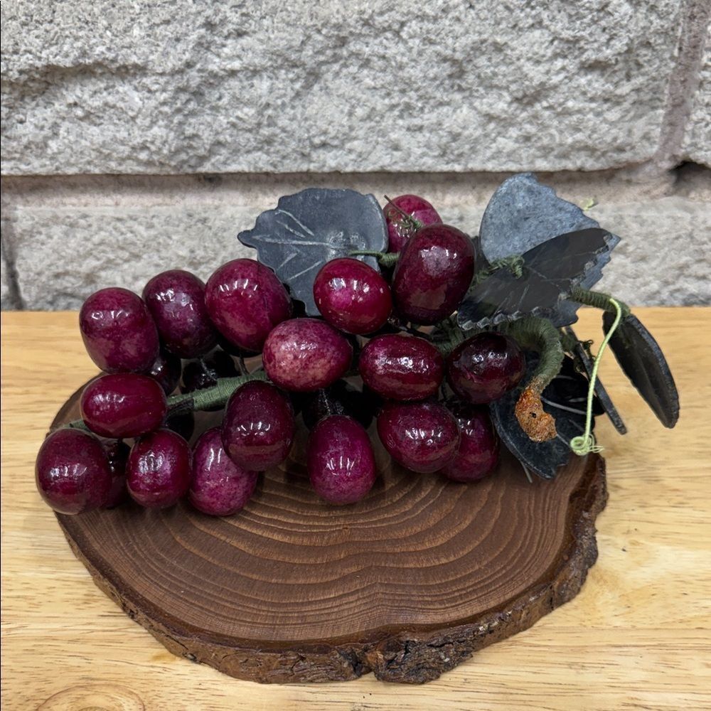 Vintage Alabaster Grape Cluster
